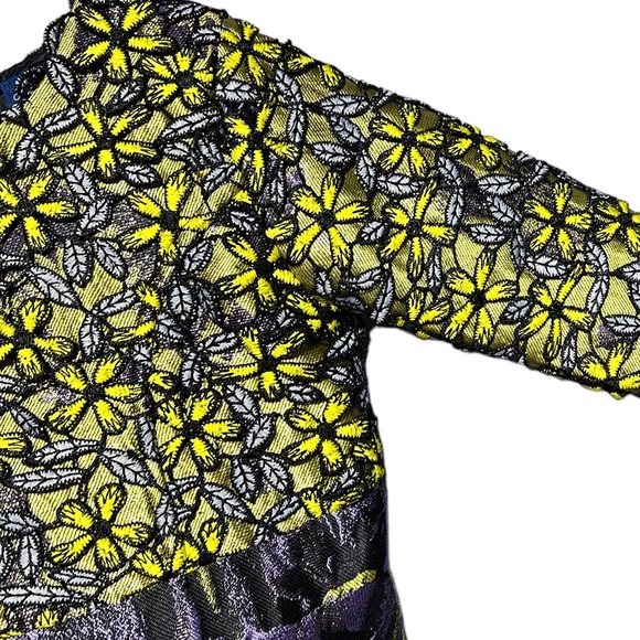 Too La Roo Couture Look Special Occasion Dress Black Purple Yellow Bubble Sz 4 - Picture 6 of 14